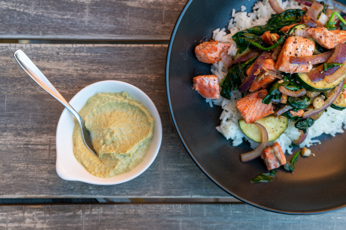 Salmon Veggie bowl Gin+Scal