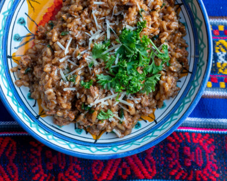 Risotto Romesco with Chorizo