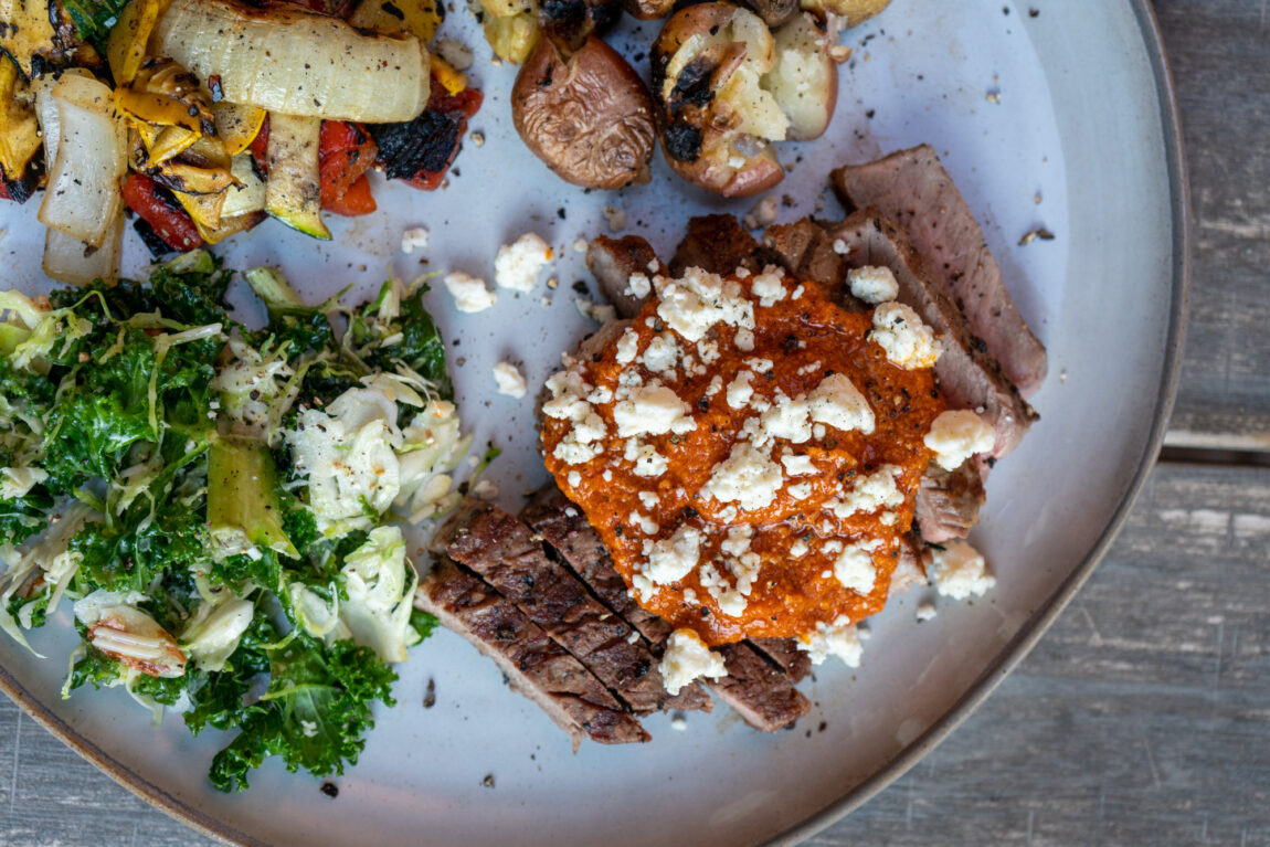 Steak with Saucí Piri Piri and Blue Cheese