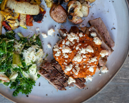 Steak with Saucí Piri Piri and Blue Cheese